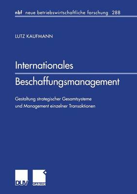 Book cover for Internationales Beschaffungsmanagement