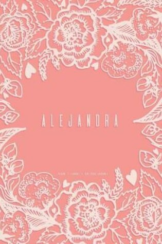 Cover of Alejandra - Peach Floral Dot Grid Journal