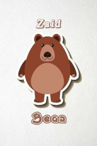 Cover of Zaid Bear A5 Lined Notebook 110 Pages