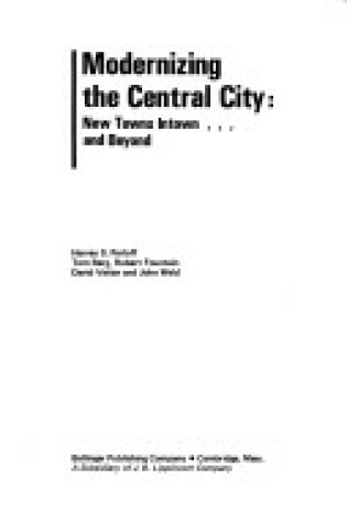 Cover of Modernizing the Central City