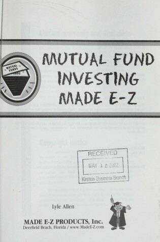 Cover of Mutual Fund Investing