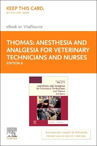 Cover of Anesthesia and Analgesia for Veterinary Technicians and Nurses - Elsevier eBook on Vitalsource (Retail Access Card)