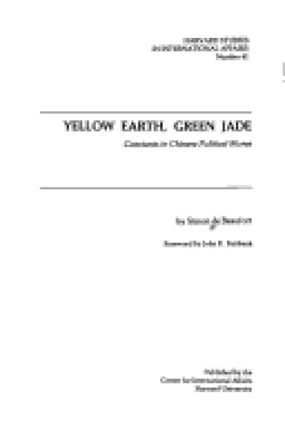Cover of Yellow Earth, Green Jade