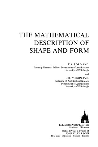 Book cover for The Mathematical Description of Shape and Form