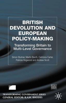 Cover of British Devolution and European Policy-Making