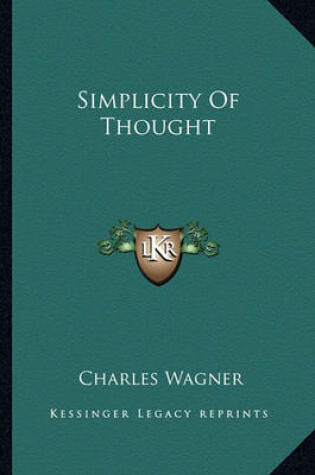 Cover of Simplicity Of Thought