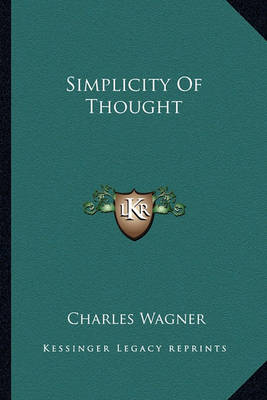 Book cover for Simplicity Of Thought