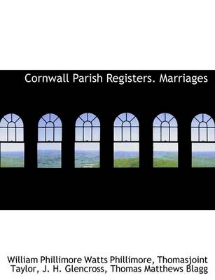 Book cover for Cornwall Parish Registers. Marriages