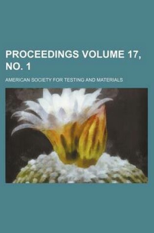 Cover of Proceedings Volume 17, No. 1