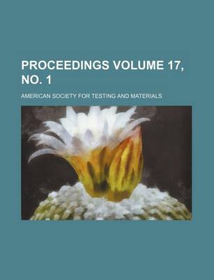 Book cover for Proceedings Volume 17, No. 1