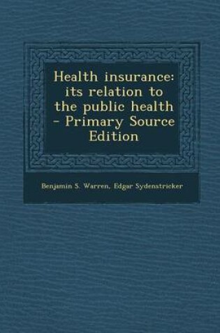 Cover of Health Insurance