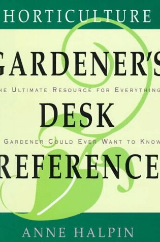 Cover of Horticulture Gardeners Desk Reference