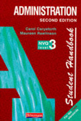 Cover of S/NVQ Administration Level 3 Student Handbook