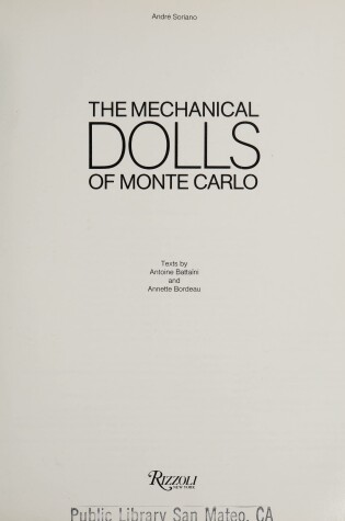 Cover of Mechanical Dolls of Monte-Carlo