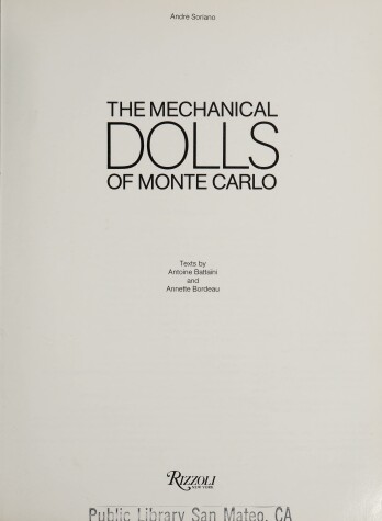 Book cover for Mechanical Dolls of Monte-Carlo