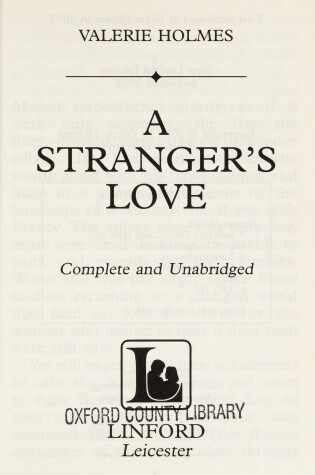 Cover of A Stranger's Love
