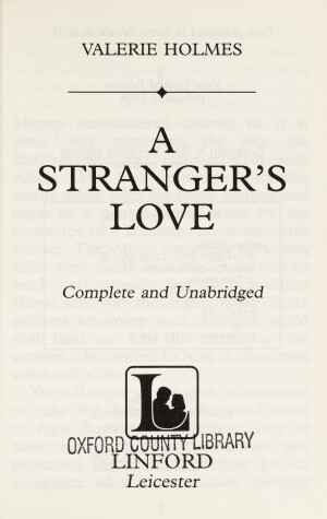 Book cover for A Stranger's Love