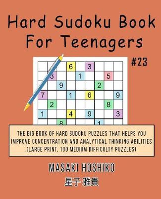 Book cover for Hard Sudoku Book For Teenagers #23