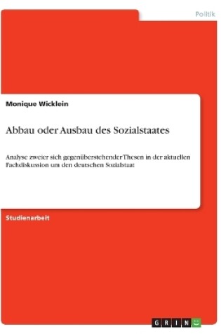 Cover of Abbau oder Ausbau des Sozialstaates