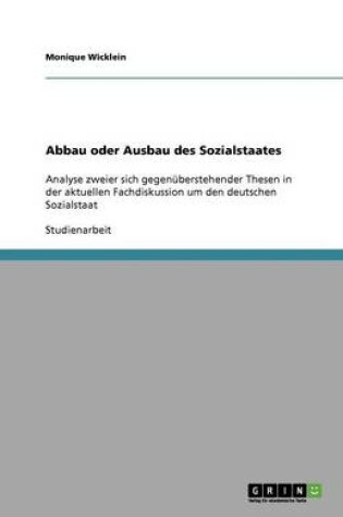 Cover of Abbau oder Ausbau des Sozialstaates