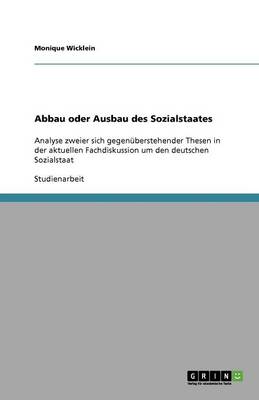 Book cover for Abbau oder Ausbau des Sozialstaates