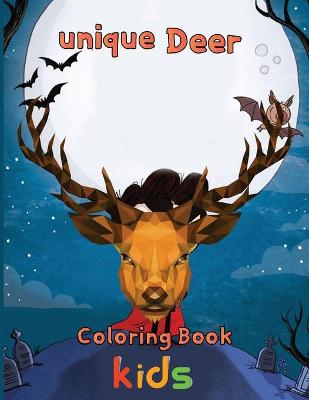 Book cover for Unique Deer Coloring book kids