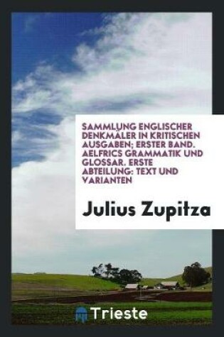 Cover of Aelfrics Grammatik Und Glossar