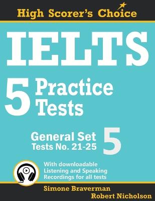 Book cover for IELTS 5 Practice Tests, General Set 5