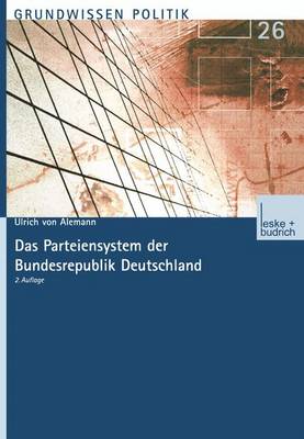 Cover of Das Parteiensystem Der Bundesrepublik Deutschland