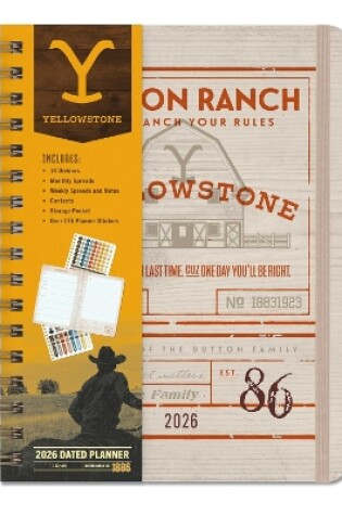 Cover of 2026 Yellowstone: The Dutton Ranch 13-Month Weekly Planner