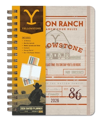 Cover of 2026 Yellowstone: The Dutton Ranch 13-Month Weekly Planner