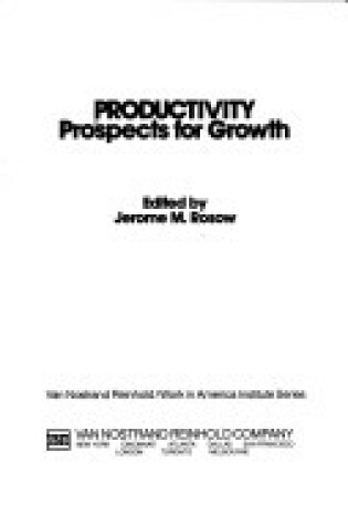 Cover of Productivity Prospects for Growth