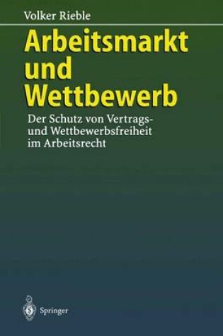 Cover of Arbeitsmarkt Und Wettbewerb