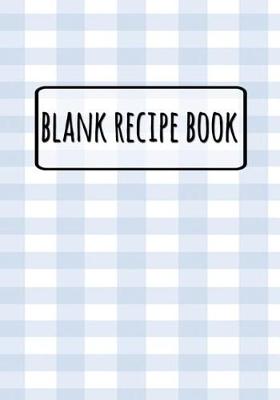 Book cover for Blank Recipe Book - Sky Blue Tablecloth