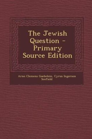 Cover of The Jewish Question - Primary Source Edition