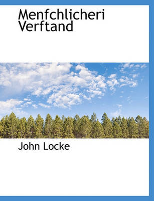 Book cover for Menfchlicheri Verftand