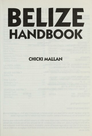 Book cover for Belize Handbook