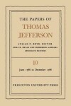 Book cover for The Papers of Thomas Jefferson, Volume 10