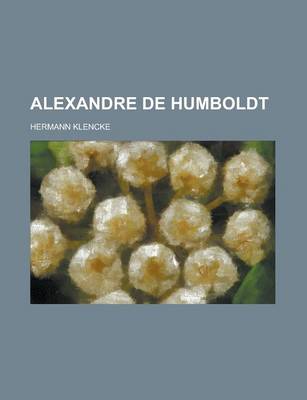 Book cover for Alexandre de Humboldt