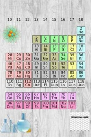 Cover of Hexagonal Graph Paper Notebook - Periodic Table of Elements