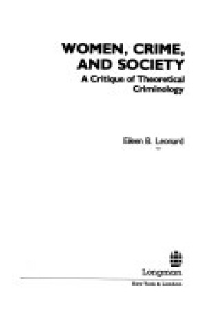 Cover of Women, Crime, and Society