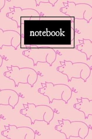 Cover of Pink pig print notebook