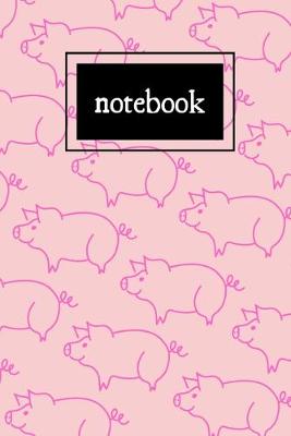 Book cover for Pink pig print notebook