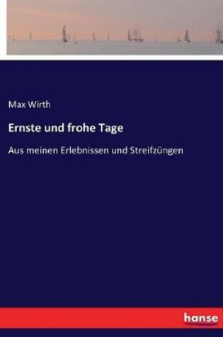 Cover of Ernste und frohe Tage