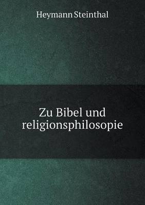 Book cover for Zu Bibel und religionsphilosopie