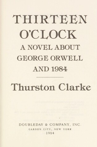 Cover of Thirteen O'Clock