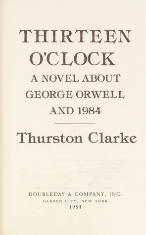 Book cover for Thirteen O'Clock
