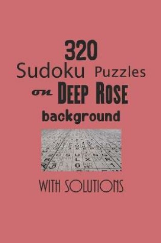 Cover of 320 Sudoku Puzzles on Deep Rose background with solutions