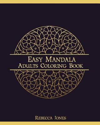 Book cover for Easy mandala adults coloring book