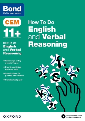 Book cover for Bond 11+: CEM How To Do: English and Verbal Reasoning
